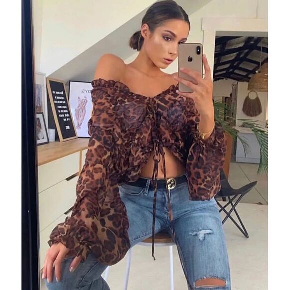 ✨Prairie Sz XS Top Leopard SNDYS The Label✨ - Picture 3 of 15